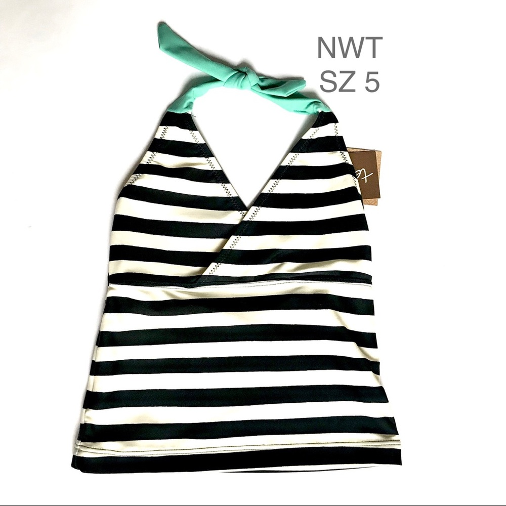 NWT tea Sz 5 Swimming halter top